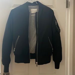 Babaton black bomber jacket XS
